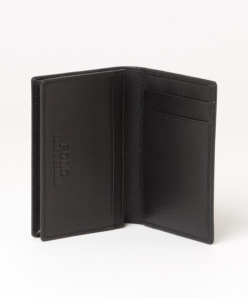 POLO 黒 ケース レザー フォールデッド カード ケース（カードケース）｜POLO RALPH