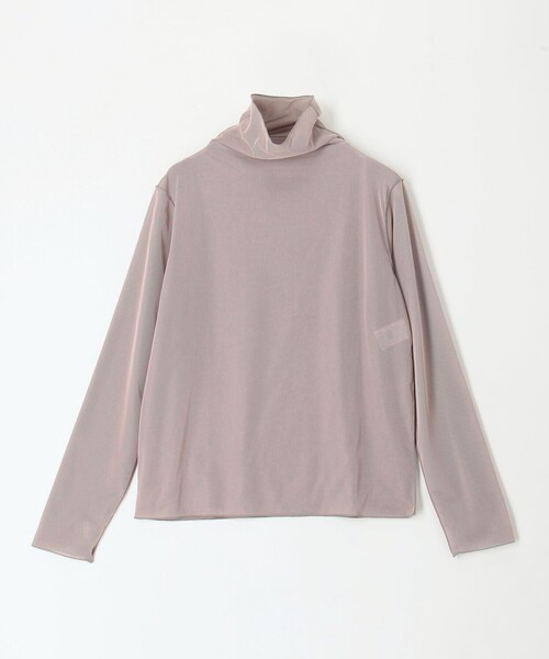 COMME CA(コムサ)の「ソフトチュール×ウーリー分繊トリコット広巾 プルオーバー(Tシャツ/カットソー・レディース・ピンク/ブルー/チャコール・9号/11号)」の3枚目の写真