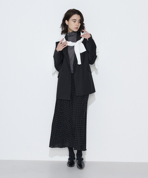 COMME CA(コムサ)の「ソフトチュール×ウーリー分繊トリコット広巾 プルオーバー(Tシャツ/カットソー・レディース・ピンク/ブルー/チャコール・9号/11号)」の7枚目の写真