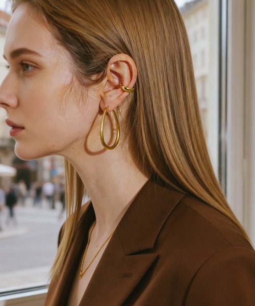 Ops.(オプス)の「ピアス 金属アレルギー対応 フープピアス シルバー925 ゴールド 【Tilk ティルク】(ピアス(両耳用)・レディース・シルバー・ONE SIZE)」の20枚目の写真