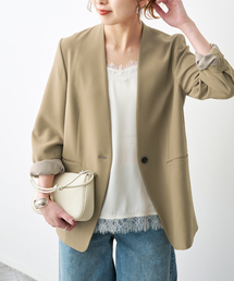 Spick & Span（スピックアンドスパン）の「トロストレッチVカラージャケット（ノーカラージャケット）」