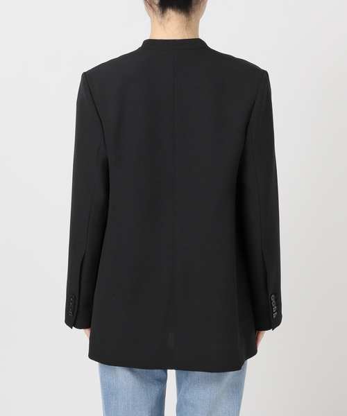 Spick & Span（スピックアンドスパン）の「トロストレッチVカラージャケット（ノーカラージャケット・レディース・ベージュ/ブラック・38/36/34）」の17枚目の写真