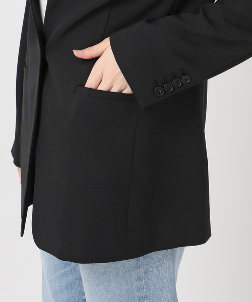 Spick & Span（スピックアンドスパン）の「トロストレッチVカラージャケット（ノーカラージャケット・レディース・ベージュ/ブラック・38/36/34）」の20枚目の写真