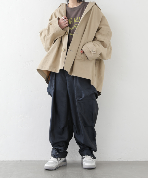 JOURNAL STANDARD LUXE（ジャーナルスタンダード　ラックス）の「ハイカウントツイル BIGコート（その他アウター・レディース・ベージュ・SMALL/MEDIUM）」の2枚目の写真