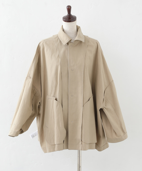 JOURNAL STANDARD LUXE（ジャーナルスタンダード　ラックス）の「ハイカウントツイル BIGコート（その他アウター・レディース・ベージュ・SMALL/MEDIUM）」の11枚目の写真