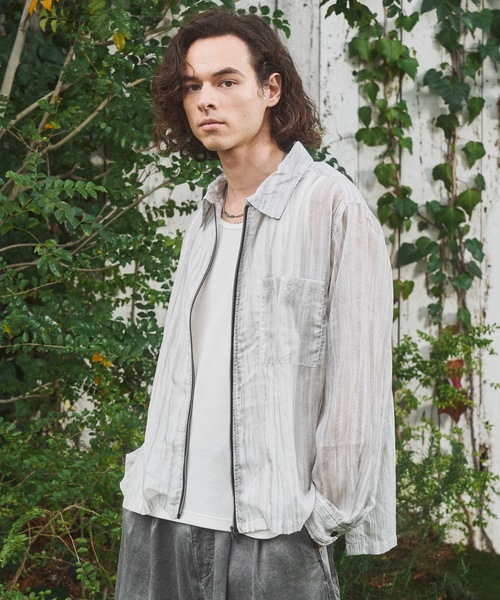 CASPER JOHN(キャスパージョン)の「Tie dye summer blouson/タイダイシアーサマーブルゾン(ブルゾン・メンズ・ホワイト/ブラック・MEDIUM/LARGE/SMALL/X-SMALL)」の1枚目の写真
