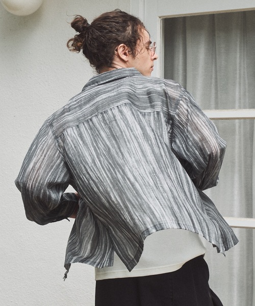 CASPER JOHN(キャスパージョン)の「Tie dye summer blouson/タイダイシアーサマーブルゾン(ブルゾン・メンズ・ホワイト/ブラック・MEDIUM/LARGE/SMALL/X-SMALL)」の4枚目の写真