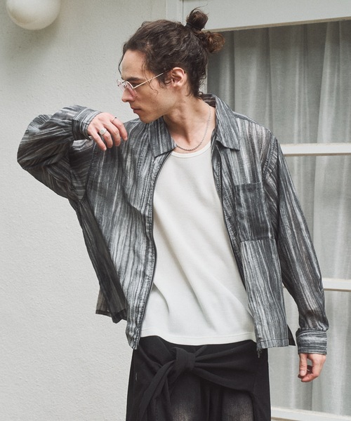 CASPER JOHN(キャスパージョン)の「Tie dye summer blouson/タイダイシアーサマーブルゾン(ブルゾン・メンズ・ホワイト/ブラック・MEDIUM/LARGE/SMALL/X-SMALL)」の5枚目の写真