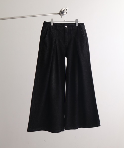 ELLUV（エルブ）の「【ELLUV/エルヴ】13ozティックネスデニム ディメンションタック ワイドフレアスラックス（デニムパンツ・メンズ・ダークインディゴブルー/ブラック/ライトインディゴブルー・S/M/XS）」の22枚目の写真