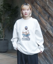 Blue Standard （ブルースタンダード）の「【BLUE STANDARD/ブルースタンダード】パフィースウェット 部分刺繍クルーネック トレーナー ストレッチ 春服（スウェット）」