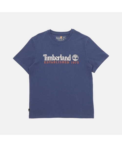 Timberland(ティンバーランド)の「エンブロイダリー 半袖 Tシャツ メンズ(Tシャツ/カットソー・メンズ・ダークブルー・LARGE/XX-LARGE/X-LARGE/SMALL/MEDIUM)」の1枚目の写真