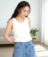THE CRAFT CREW PRODUCTS（ザクラフトクループロダクツ）の「接触冷感 カップ付き ヘンリーネック リブタンクトップ / UVカット【THE CRAFT CREW PRODUCTS】（タンクトップ・L）」