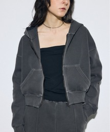 AZUL by moussy | ピグメントダブルジップフーディー(パーカー)