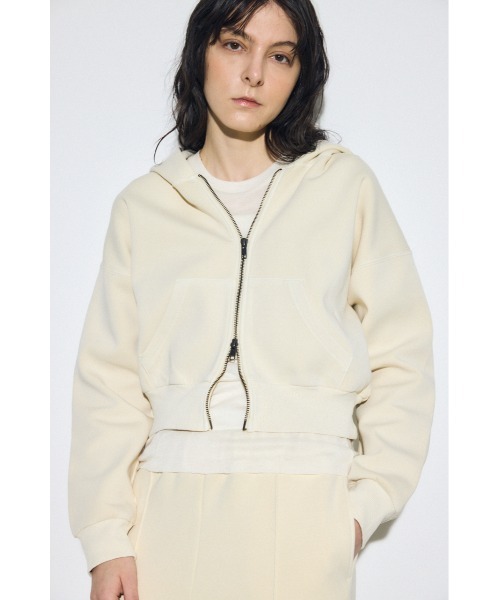 AZUL by moussy（アズールバイマウジー）の「ピグメントダブルジップフーディー（パーカー・レディース・ライトブラック/アイボリー/カーキ・FREE）」の4枚目の写真