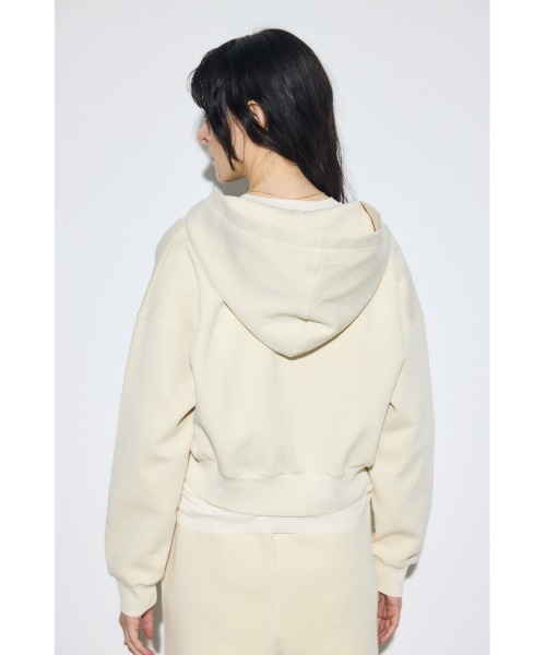 AZUL by moussy（アズールバイマウジー）の「ピグメントダブルジップフーディー（パーカー・レディース・ライトブラック/アイボリー/カーキ・FREE）」の8枚目の写真