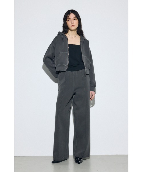 AZUL by moussy（アズールバイマウジー）の「ピグメントダブルジップフーディー（パーカー・レディース・ライトブラック/アイボリー/カーキ・FREE）」の20枚目の写真