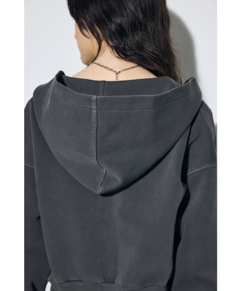 AZUL by moussy（アズールバイマウジー）の「ピグメントダブルジップフーディー（パーカー・レディース・ライトブラック/アイボリー/カーキ・FREE）」の21枚目の写真