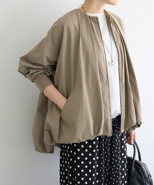 BEARDSLEY（ビアズリー）の「ソデパフバルーンブルゾン（ブルゾン・レディース・モカ/ブラック・FREE）」の4枚目の写真