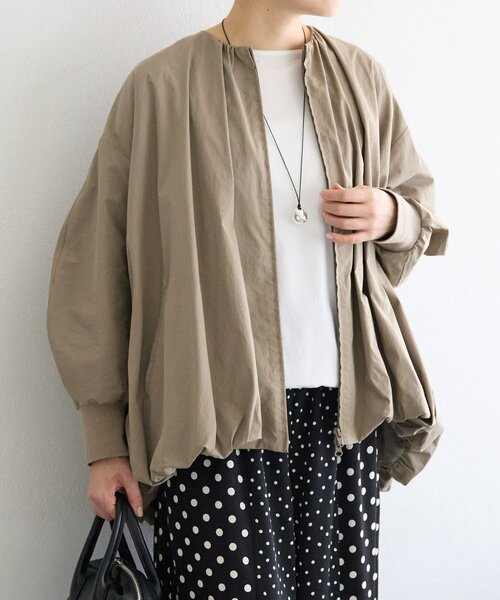 BEARDSLEY（ビアズリー）の「ソデパフバルーンブルゾン（ブルゾン・レディース・モカ/ブラック・FREE）」の6枚目の写真