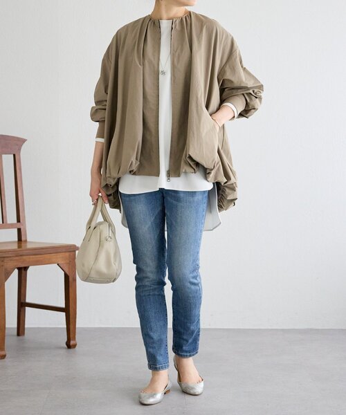 BEARDSLEY（ビアズリー）の「ソデパフバルーンブルゾン（ブルゾン・レディース・モカ/ブラック・FREE）」の10枚目の写真