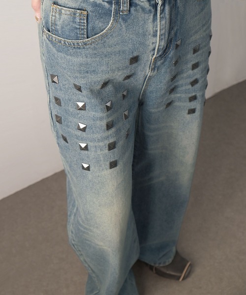 Ulysses(ユリシス)の「スタッズデザインデニムパンツ(デニムパンツ・レディース・ブルー・S/M)」の9枚目の写真