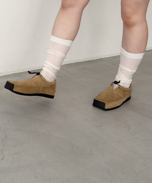 CANAL JEAN（キャナルジーン）の「diggity　スクエアトゥモカシン（モカシン/デッキシューズ・レディース・ベージュ/ブラック・24.5/24/23.5）」の5枚目の写真