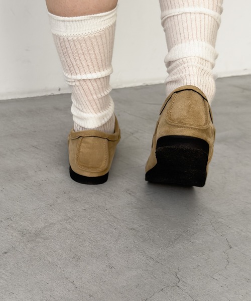 CANAL JEAN（キャナルジーン）の「diggity　スクエアトゥモカシン（モカシン/デッキシューズ・レディース・ベージュ/ブラック・24.5/24/23.5）」の6枚目の写真