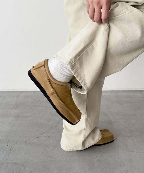 CANAL JEAN（キャナルジーン）の「diggity　スクエアトゥモカシン（モカシン/デッキシューズ・レディース・ベージュ/ブラック・24.5/24/23.5）」の7枚目の写真