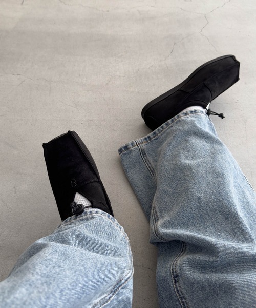 CANAL JEAN（キャナルジーン）の「diggity　スクエアトゥモカシン（モカシン/デッキシューズ・レディース・ベージュ/ブラック・24.5/24/23.5）」の10枚目の写真