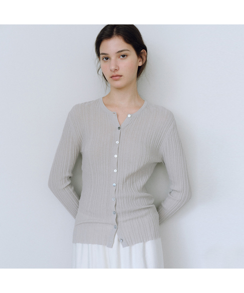 URAGO(ユラーゴ)の「Elite scarf cardigan set(カーディガン/ボレロ・レディース・ライトグレー/ブラウン/クリーム・FREE)」の2枚目の写真