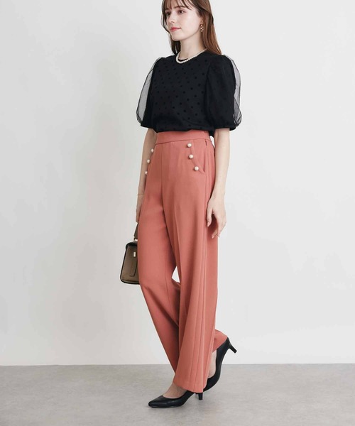 PICCIN PERLA(ピッチンペルラ)の「チュール重ねドットカットソー(Tシャツ/カットソー・レディース・ブラック・M)」の8枚目の写真