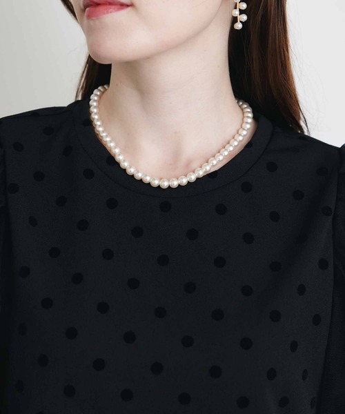 PICCIN PERLA(ピッチンペルラ)の「チュール重ねドットカットソー(Tシャツ/カットソー・レディース・ブラック・M)」の11枚目の写真