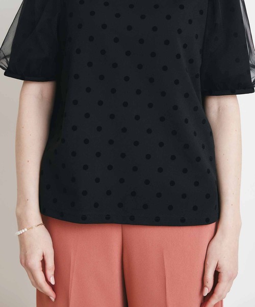 PICCIN PERLA(ピッチンペルラ)の「チュール重ねドットカットソー(Tシャツ/カットソー・レディース・ブラック・M)」の13枚目の写真