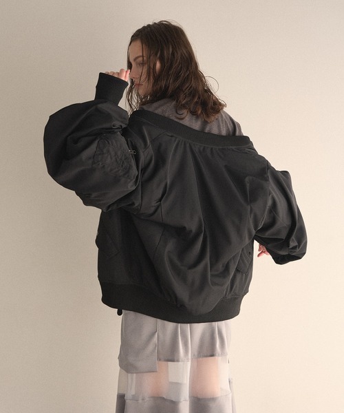 MIELI INVARIANT(ミエリインヴァリアント)の「Marshmallow Touch Smooth MA-1(MA-1・レディース・ブラック・FREE)」の13枚目の写真
