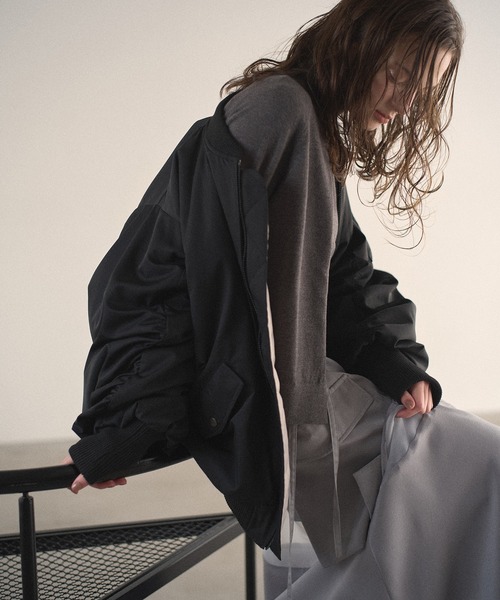 MIELI INVARIANT(ミエリインヴァリアント)の「Marshmallow Touch Smooth MA-1(MA-1・レディース・ブラック・FREE)」の14枚目の写真