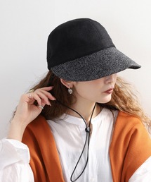 Sense of Grace（センスオブグレース）の「異素材使い　広つば日除けキャップ（キャップ）」