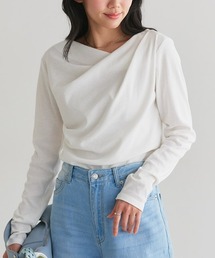 Pierrot | ドレープデザインテレコリブカットソー(Tシャツ/カットソー)