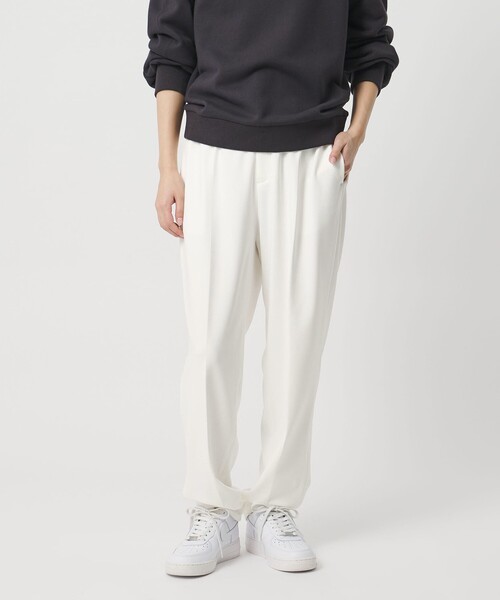 MARW UNITED ARROWS(マルゥ ユナイテッドアローズ)の「<MARW UNITED ARROWS>ジョーゼット テーパード パンツ 撥水・UVカット(その他パンツ・レディース・ブラック/ナチュラル/ホワイト・34/36/38)」の2枚目の写真