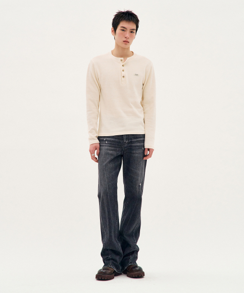 PROCESS(プロセス)の「Waffle Henley - Cream(Tシャツ/カットソー・メンズ・Cream・FREE)」の3枚目の写真