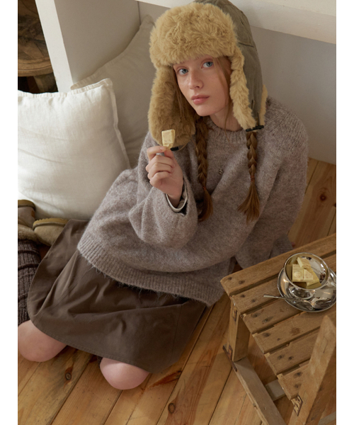 THEMITTEN(ザ・ミトン)の「Vert overfit knit (cappuccino)(ニット/セーター・レディース・その他・FREE)」の2枚目の写真