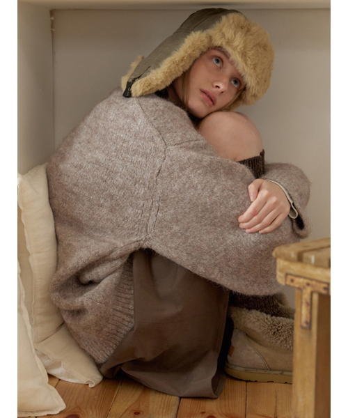 THEMITTEN(ザ・ミトン)の「Vert overfit knit (cappuccino)(ニット/セーター・レディース・その他・FREE)」の4枚目の写真
