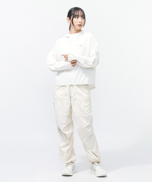 PUMA（プーマ）の「プーマ PUMA ストレッチウーブン JKT（パーカー・レディース・ブラック/ホワイト/チャコールグレー・M/L）」の6枚目の写真