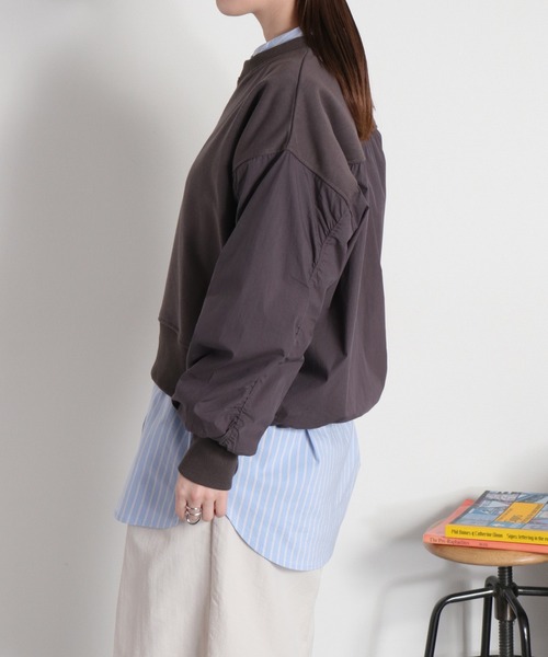 cepo(セポ)の「布帛切り替えソデギャザープルオーバー(Tシャツ/カットソー・レディース・オフホワイト/チャコール/イエロー・M)」の22枚目の写真