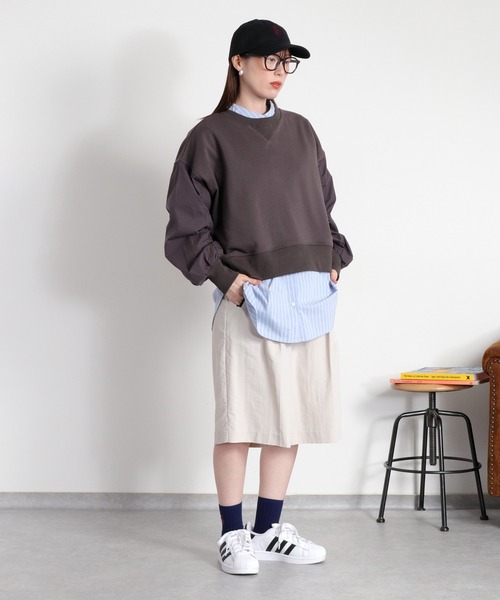 cepo(セポ)の「布帛切り替えソデギャザープルオーバー(Tシャツ/カットソー・レディース・オフホワイト/チャコール/イエロー・M)」の20枚目の写真