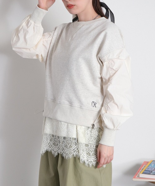 cepo(セポ)の「布帛切り替えソデギャザープルオーバー(Tシャツ/カットソー・レディース・オフホワイト/チャコール/イエロー・M)」の10枚目の写真