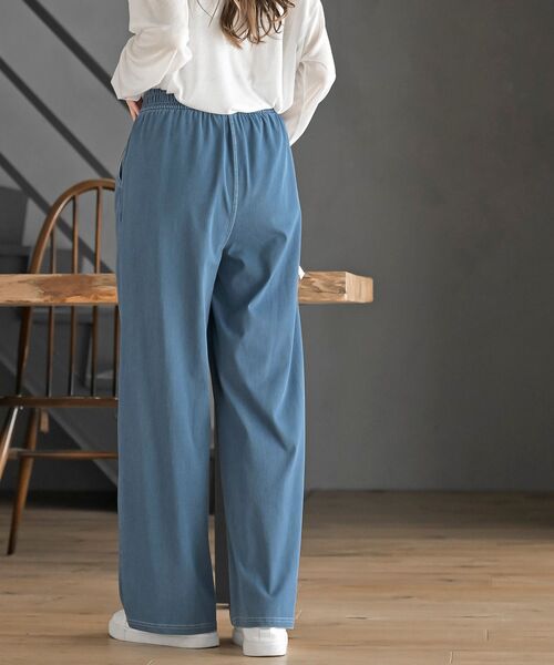 rps（アールピーエス）の「カットデニムイージーパンツ（デニムパンツ・レディース・サックスブルー/ネイビー/ブルー・フリー）」の14枚目の写真