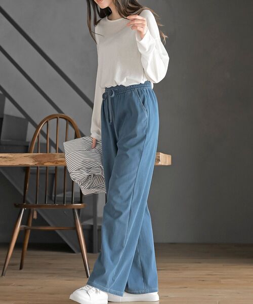 rps（アールピーエス）の「カットデニムイージーパンツ（デニムパンツ・レディース・サックスブルー/ネイビー/ブルー・フリー）」の15枚目の写真