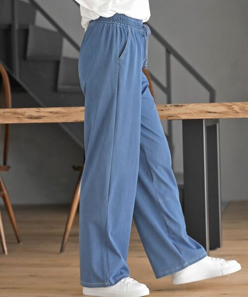 rps（アールピーエス）の「カットデニムイージーパンツ（デニムパンツ・レディース・サックスブルー/ネイビー/ブルー・フリー）」の19枚目の写真