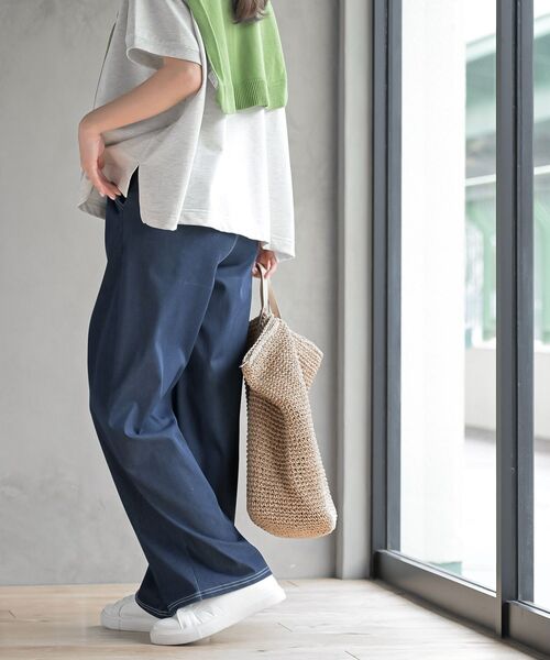 rps（アールピーエス）の「カットデニムイージーパンツ（デニムパンツ・レディース・サックスブルー/ネイビー/ブルー・フリー）」の4枚目の写真