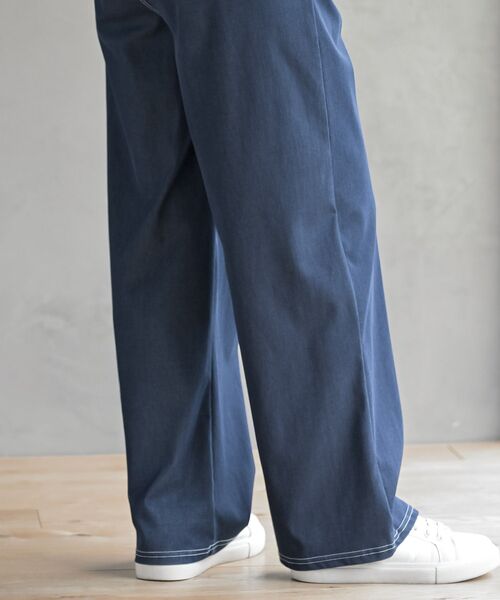 rps（アールピーエス）の「カットデニムイージーパンツ（デニムパンツ・レディース・サックスブルー/ネイビー/ブルー・フリー）」の7枚目の写真